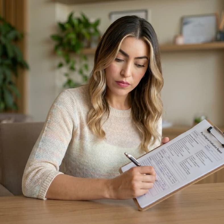 Ambiente do consultório moderno e acolhedor para atendimento psicológico online
